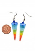 Triangle Glass Rainbow Earrings